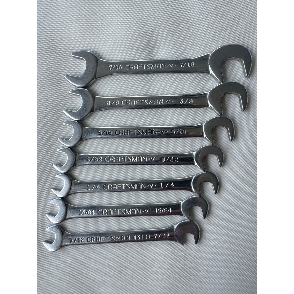 Craftsman 7 Piece SAE Ignition Wrench Set 7/32 to 7/16 V Series USA Made